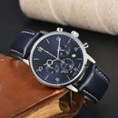 Mens Multifunctional Stylish Business-Ready Waterproof Calendar Watch